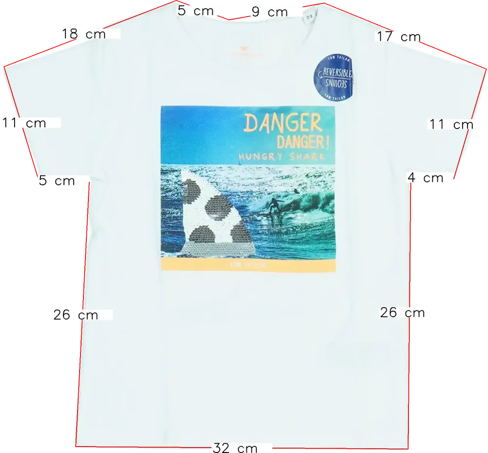 Fehér Tom Tailor Póló EU 98 / UK 3 év / US 3T