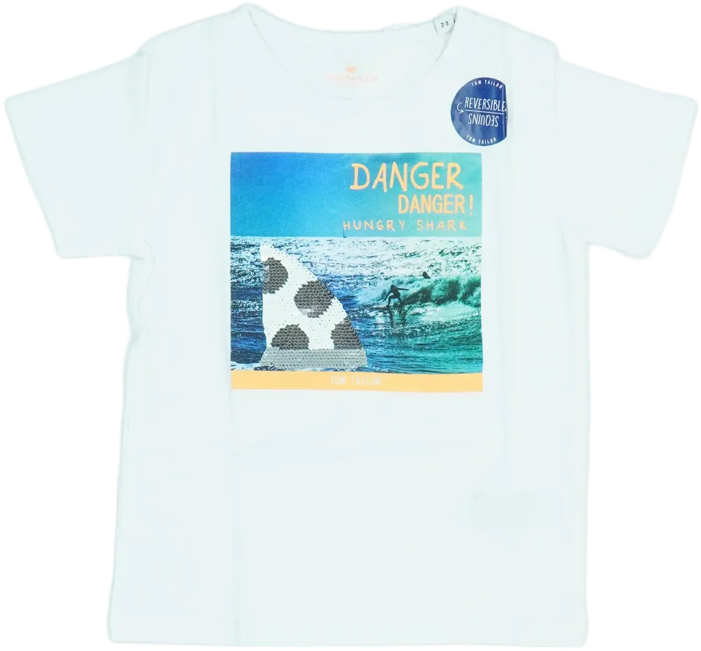 Fehér Tom Tailor Póló EU 98 / UK 3 év / US 3T