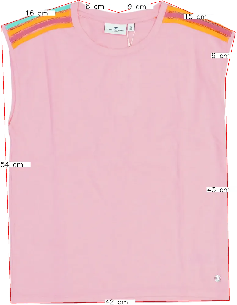 Rózsaszín Tom Tailor Póló EU 176 / UK 16 év / US XL