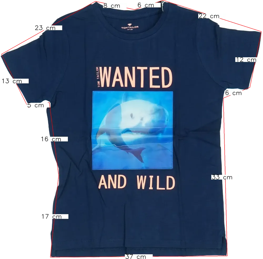 Kék Tom Tailor Póló EU 134 / UK 9 év / US 9 év/L