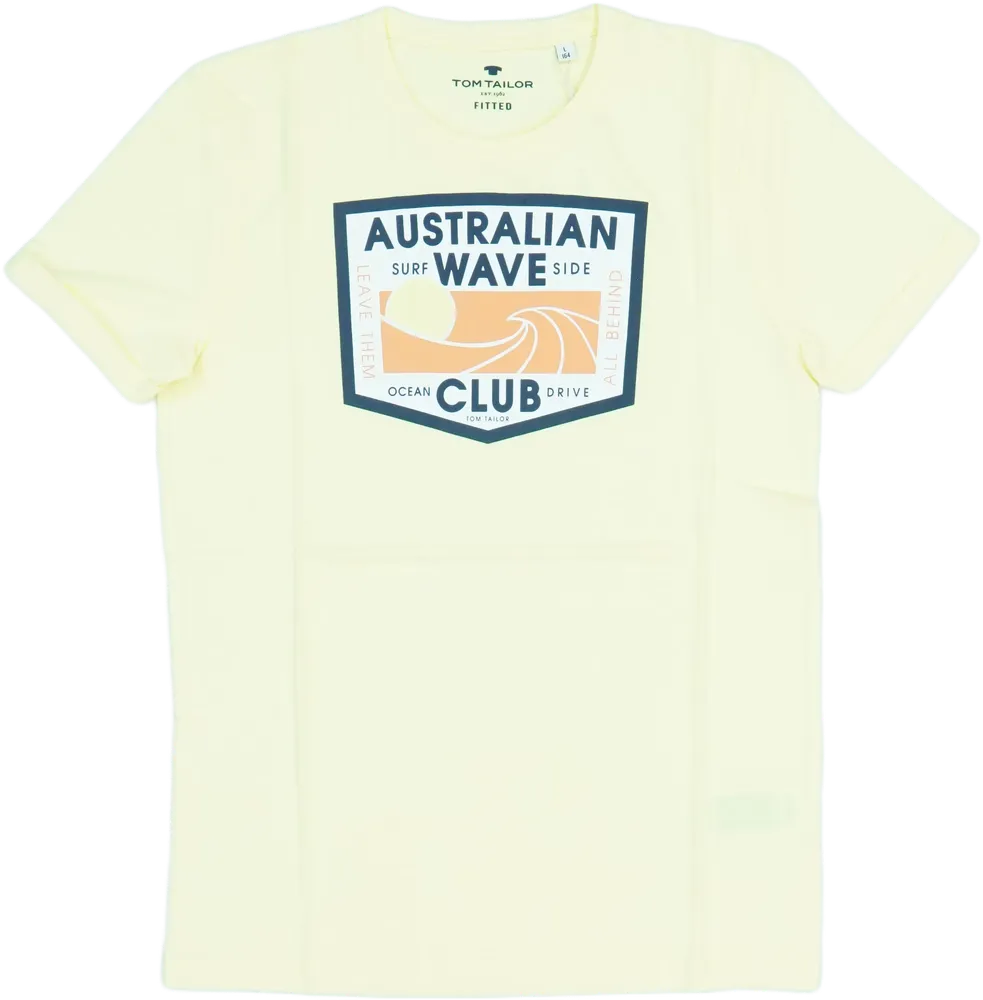 Sárga Tom Tailor Póló EU 164 / UK 14 év / US 14 év/XL