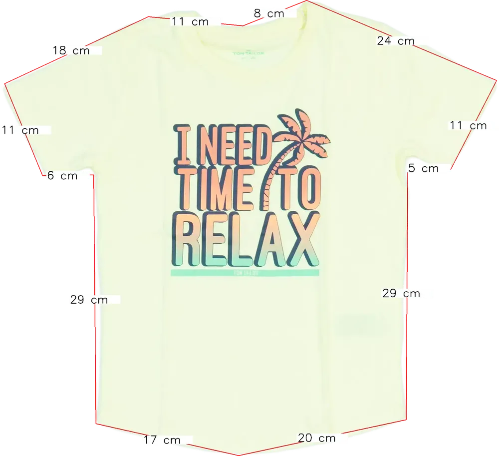 Sárga Tom Tailor Póló EU 122 / UK 7 év / US 7 év/M