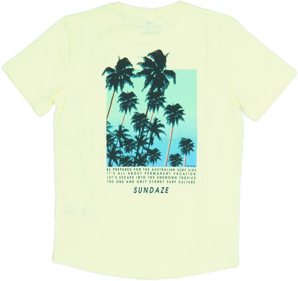 Sárga Tom Tailor Póló EU 140 / UK 10 év / US 10 év/L