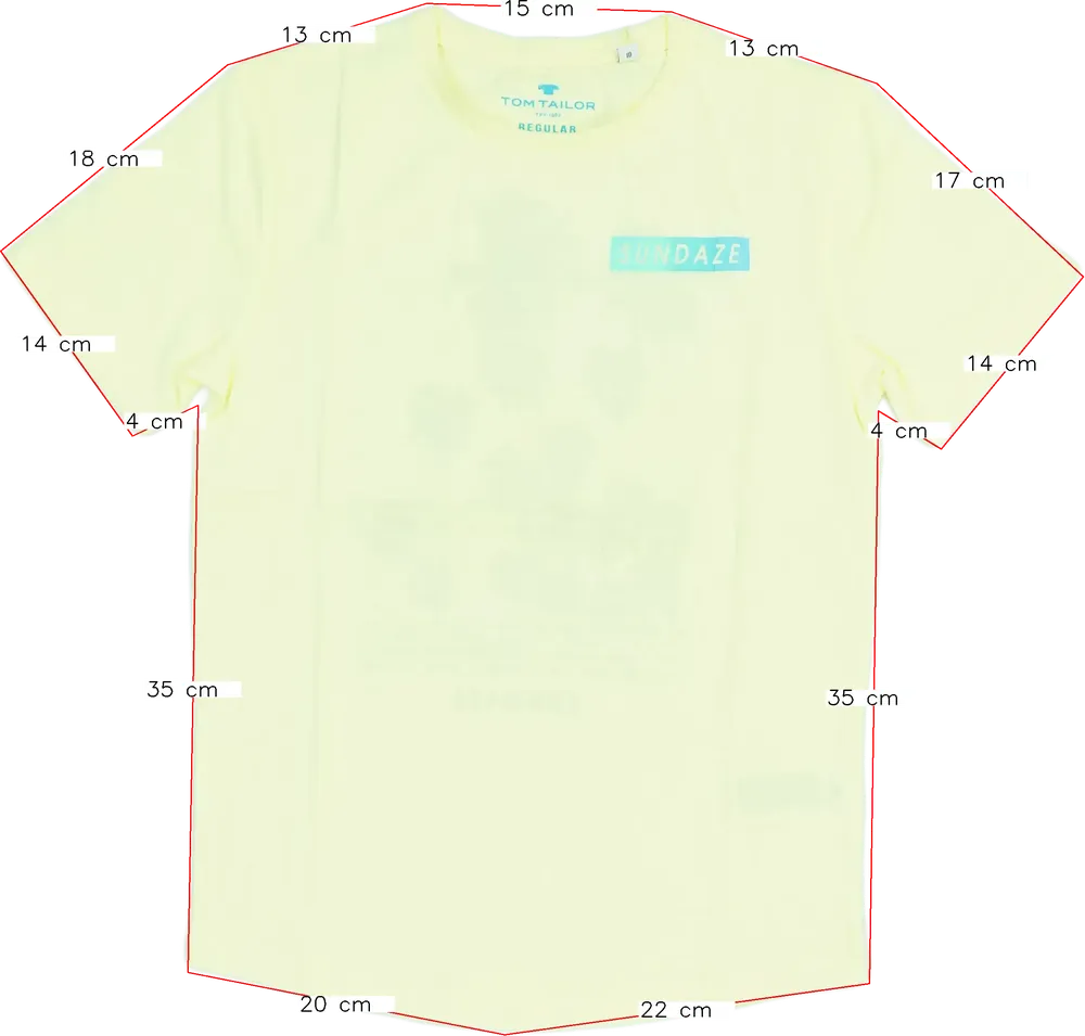 Sárga Tom Tailor Póló EU 140 / UK 10 év / US 10 év/L