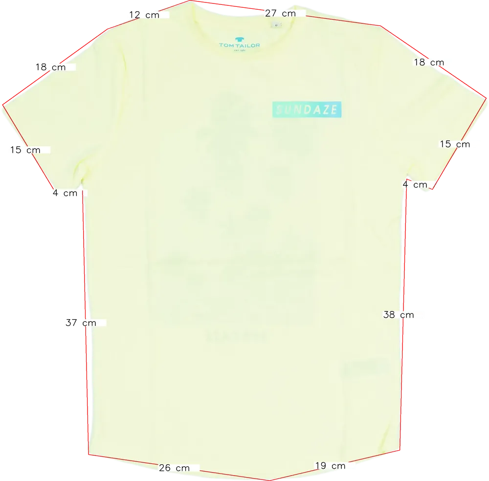 Sárga Tom Tailor Póló EU 152 / UK 12 év / US 12 év/L