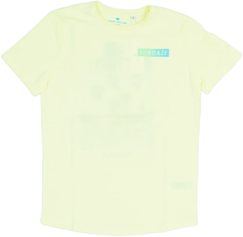 Sárga Tom Tailor Póló EU 164 / UK 14 év / US 14 év/XL