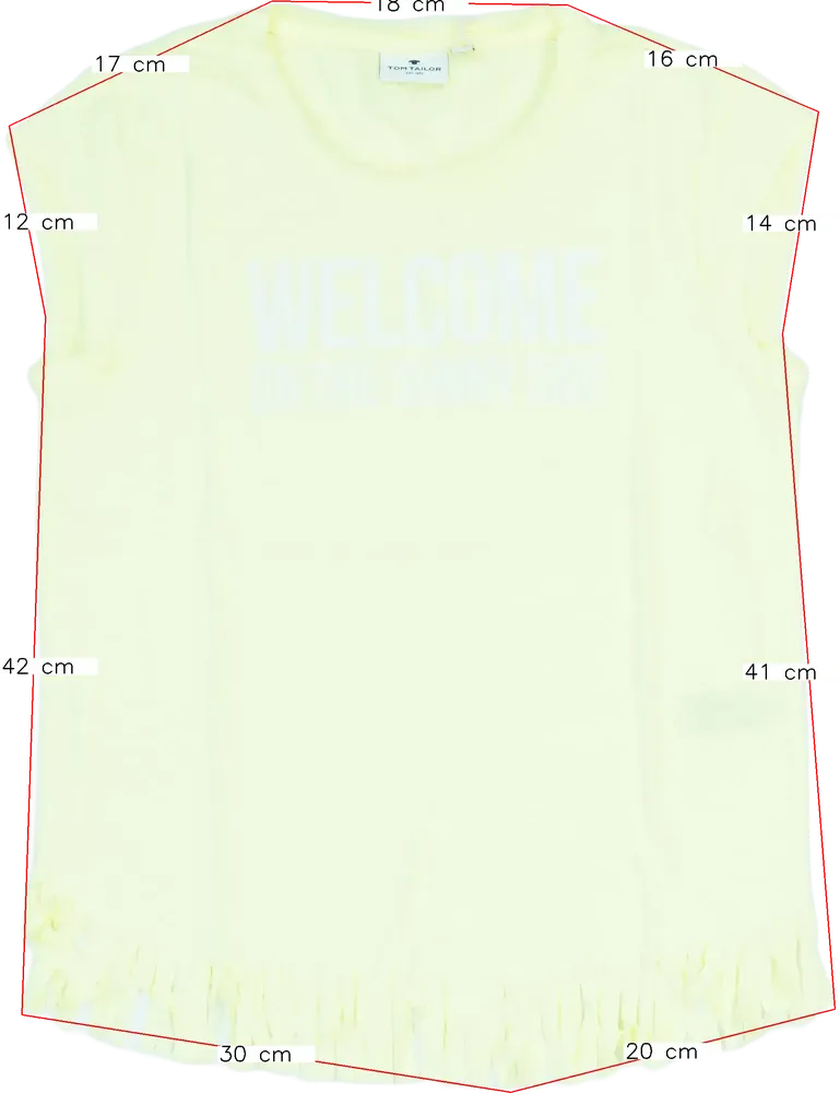 Sárga Tom Tailor Póló EU 176 / UK 16 év / US XL