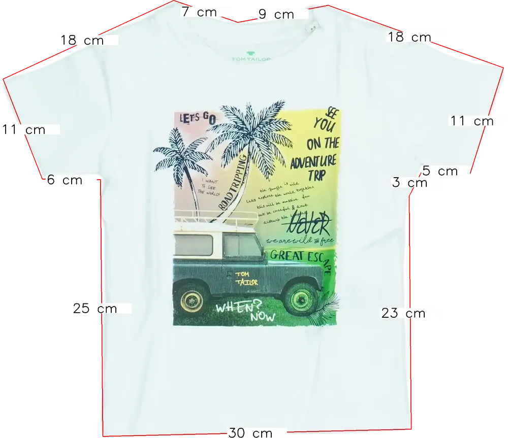 Fehér Tom Tailor Póló EU 98 / UK 3 év / US 3T