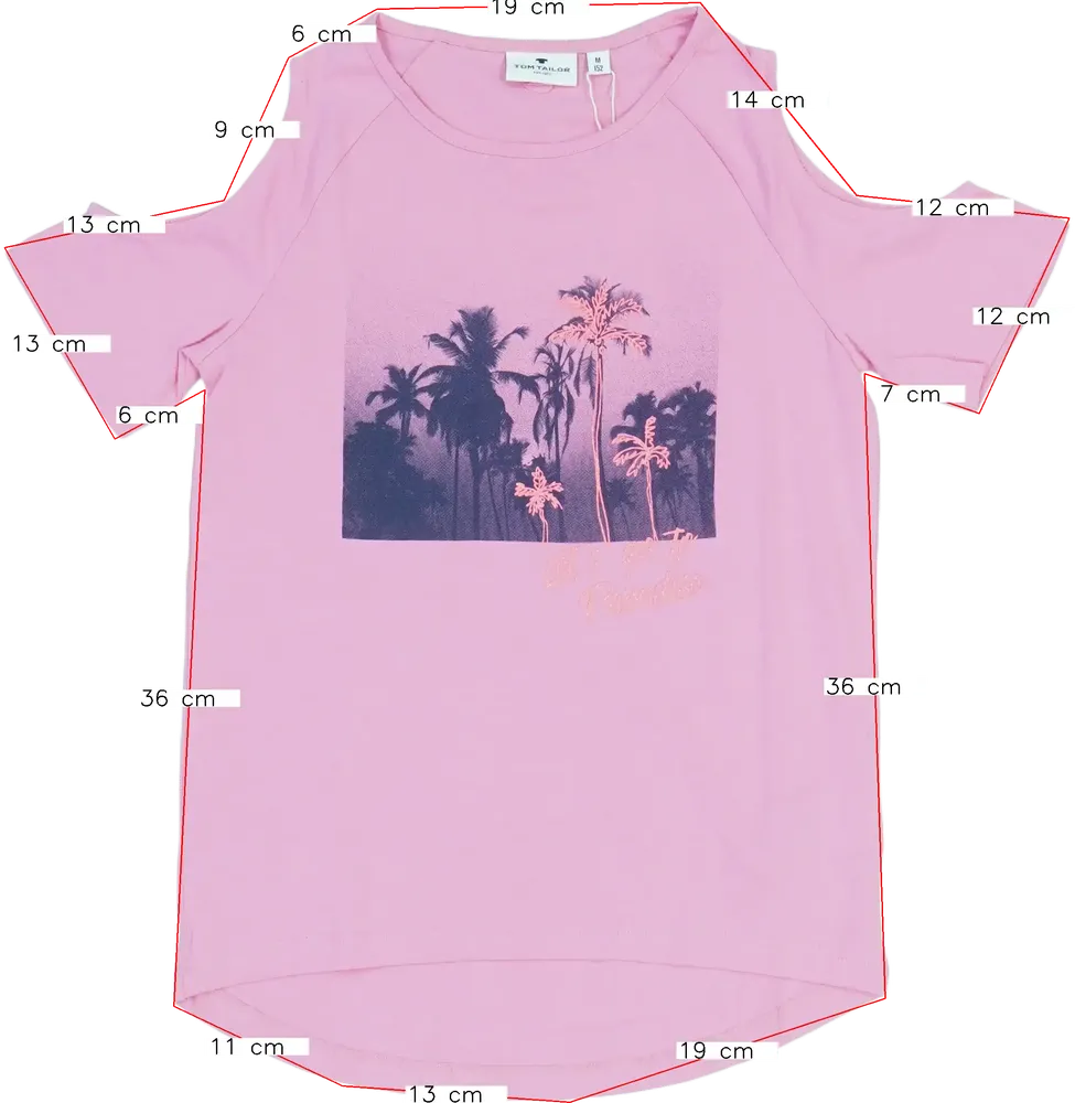 Rózsaszín Tom Tailor Póló EU 152 / UK 12 év / US 12 év/L