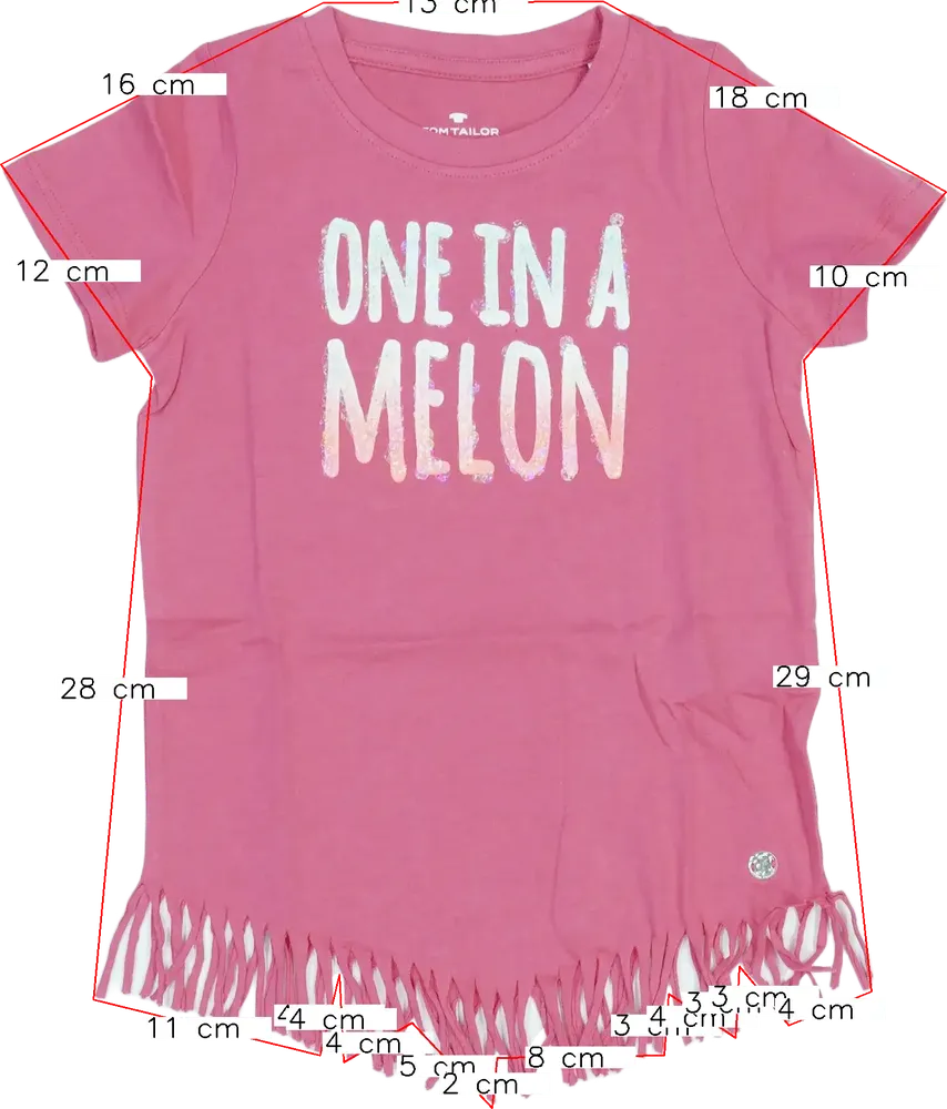Rózsaszín Tom Tailor Póló EU 110 / UK 5 év / US 5 év/XS