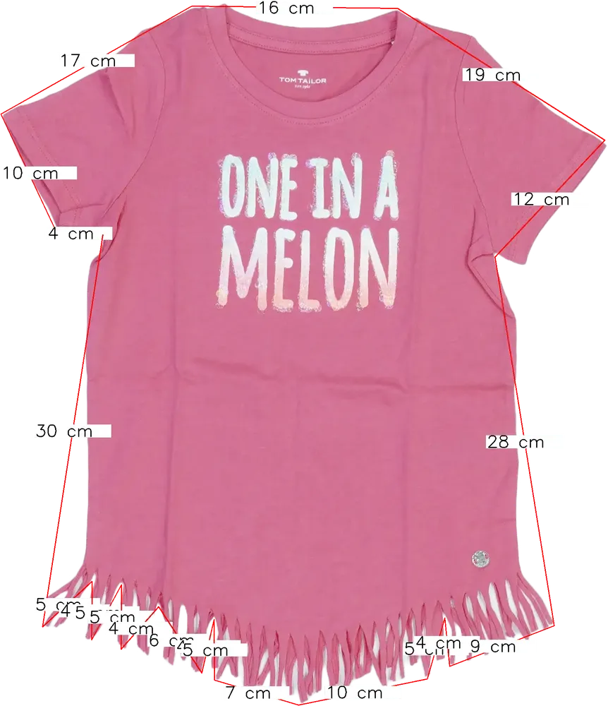 Rózsaszín Tom Tailor Póló EU 122 / UK 7 év / US 7 év/M