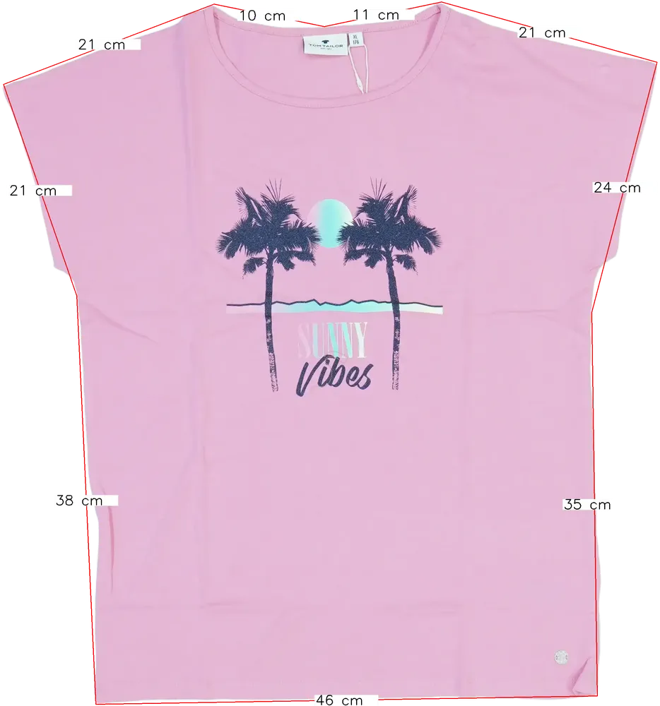 Rózsaszín Tom Tailor Póló EU 176 / UK 16 év / US XL