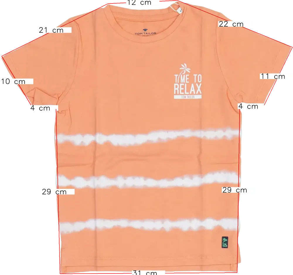 Sárga (narancs) Tom Tailor Póló EU 110 / UK 5 év / US 5 év/XS