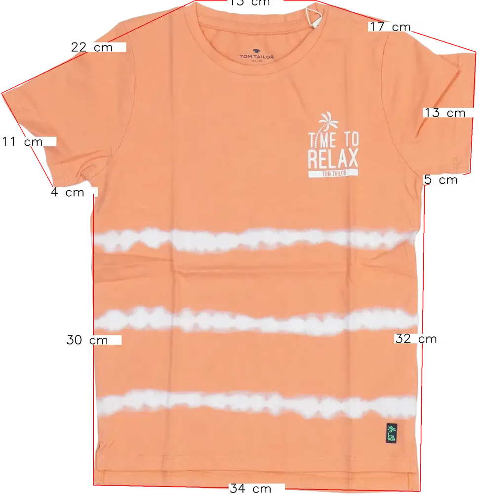 Sárga (narancs) Tom Tailor Póló EU 122 / UK 7 év / US 7 év/M