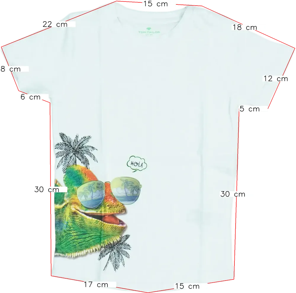 Fehér Tom Tailor Póló EU 110 / UK 5 év / US 5 év/XS