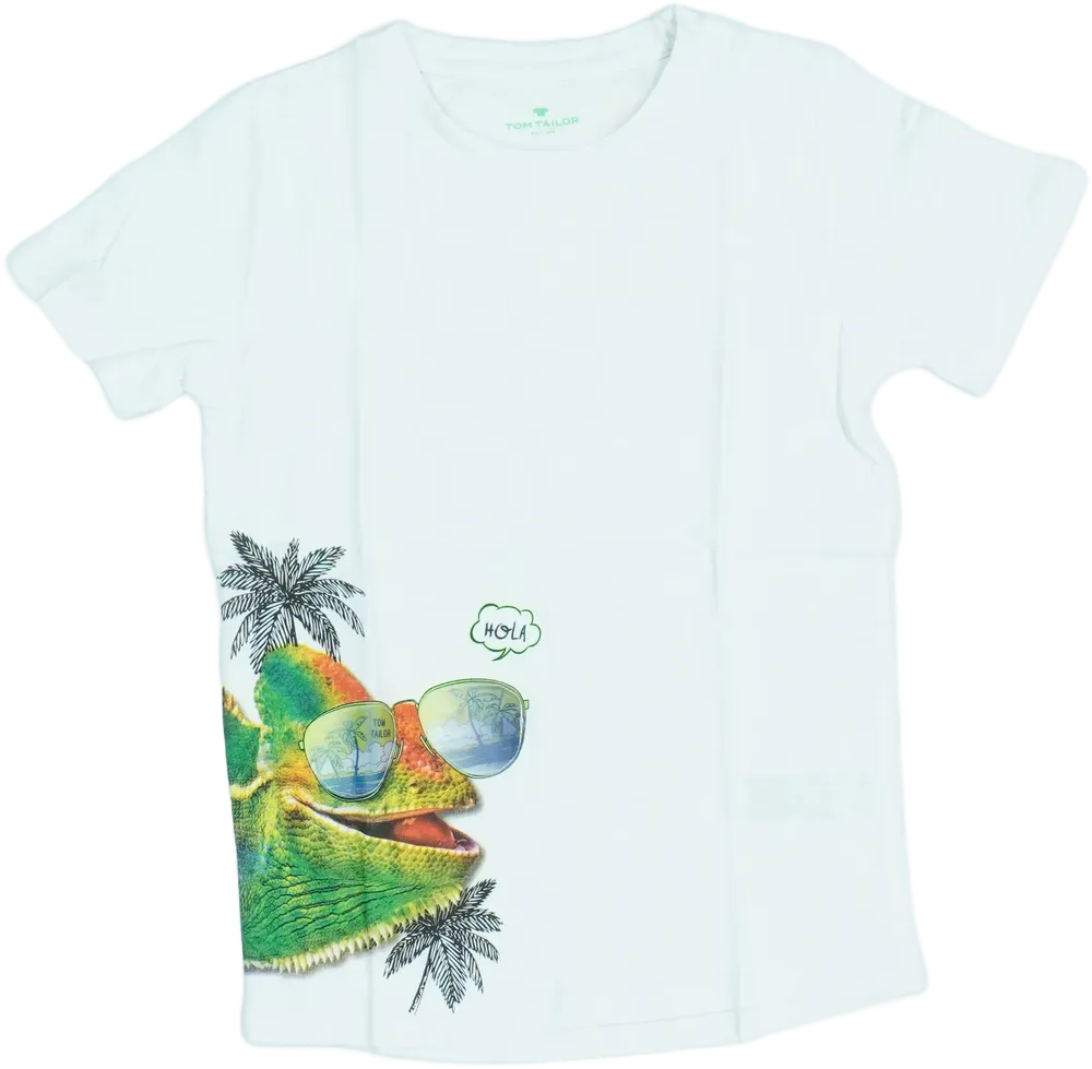 Fehér Tom Tailor Póló EU 122 / UK 7 év / US 7 év/M