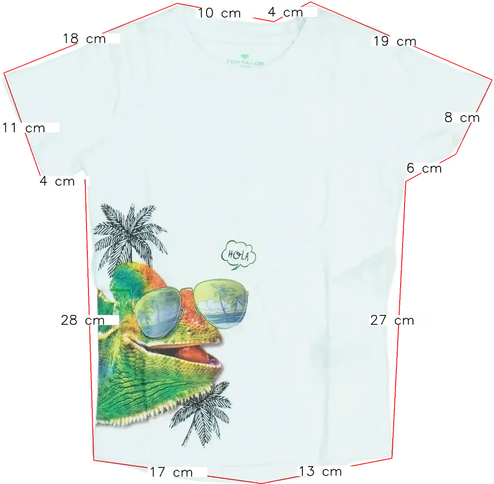 Fehér Tom Tailor Póló EU 98 / UK 3 év / US 3T