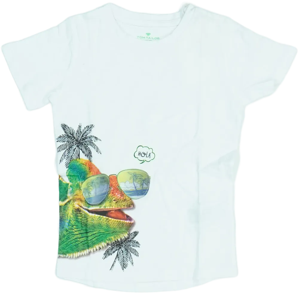 Fehér Tom Tailor Póló EU 98 / UK 3 év / US 3T