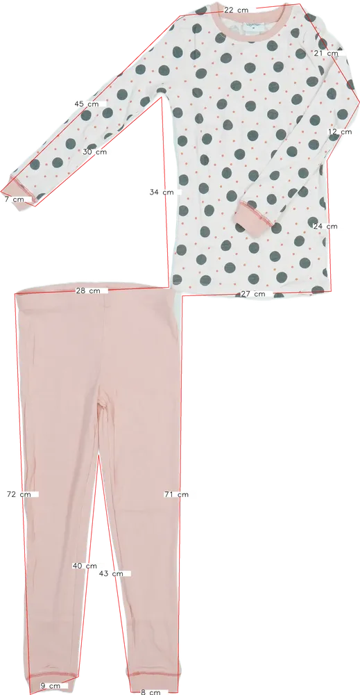 Rózsaszín Lily&amp;Dan Pizsama EU 128 / UK 8 év / US 8 év/M