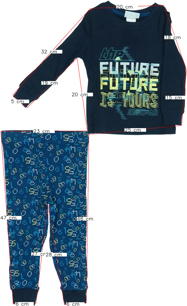 Kék Lily&amp;Dan Pizsama EU 92 / UK 2 év / US 2T