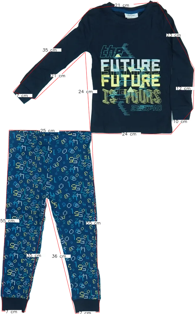 Kék Lily&amp;Dan Pizsama EU 104 / UK 4 év / US 4T/XS