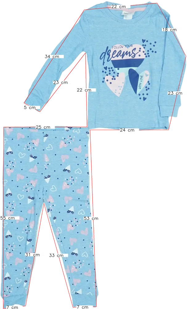 Kék Lily&amp;Dan Pizsama EU 104 / UK 4 év / US 4T/XS