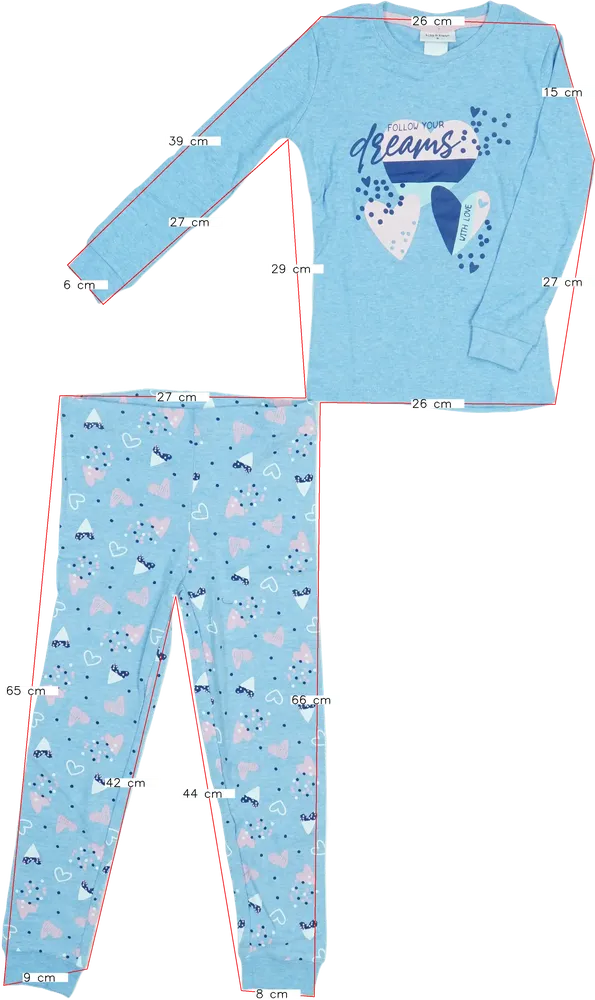 Kék Lily&amp;Dan Pizsama EU 116 / UK 6 év / US 6 év/S