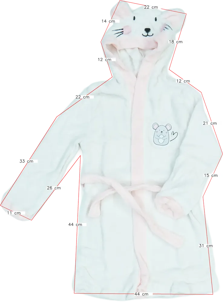 Fehér Cotton Cookie Köntös EU 128 / UK 8 év / US 8 év/M