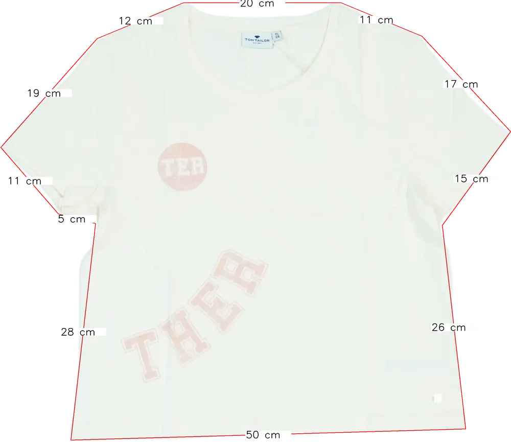 Barna Tom Tailor Póló EU 176 / UK 16 év / US XL