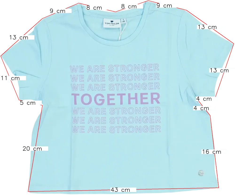 Kék Tom Tailor Póló EU 140 / UK 10 év / US 10 év/L