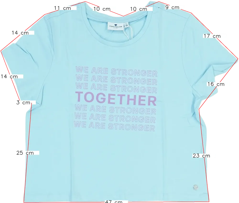 Kék Tom Tailor Póló EU 164 / UK 14 év / US 14 év/XL