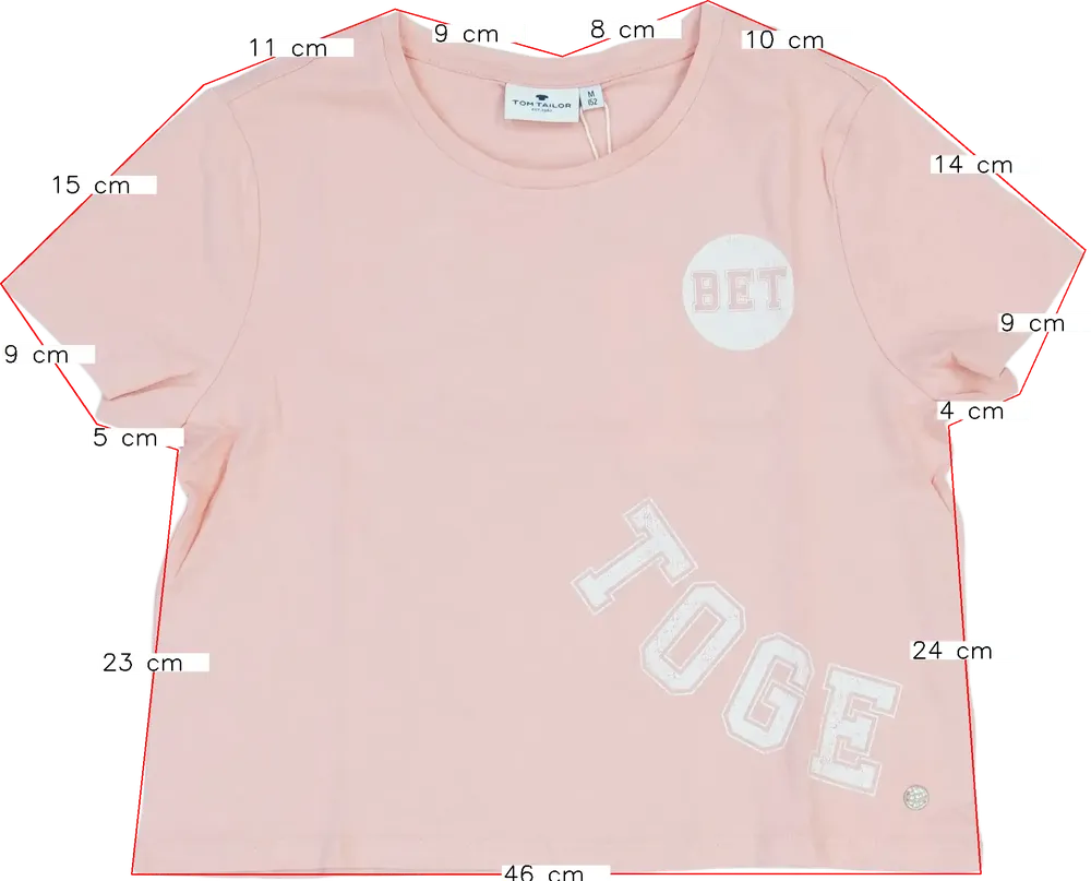 Rózsaszín Tom Tailor Póló EU 152 / UK 12 év / US 12 év/L