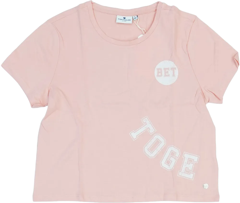 Rózsaszín Tom Tailor Póló EU 164 / UK 14 év / US 14 év/XL