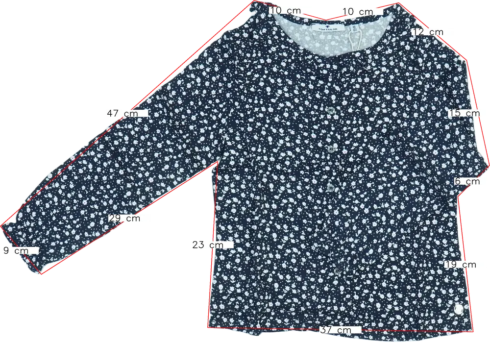 Fekete Tom Tailor Blúz EU 122 / UK 7 év / US 7 év/M