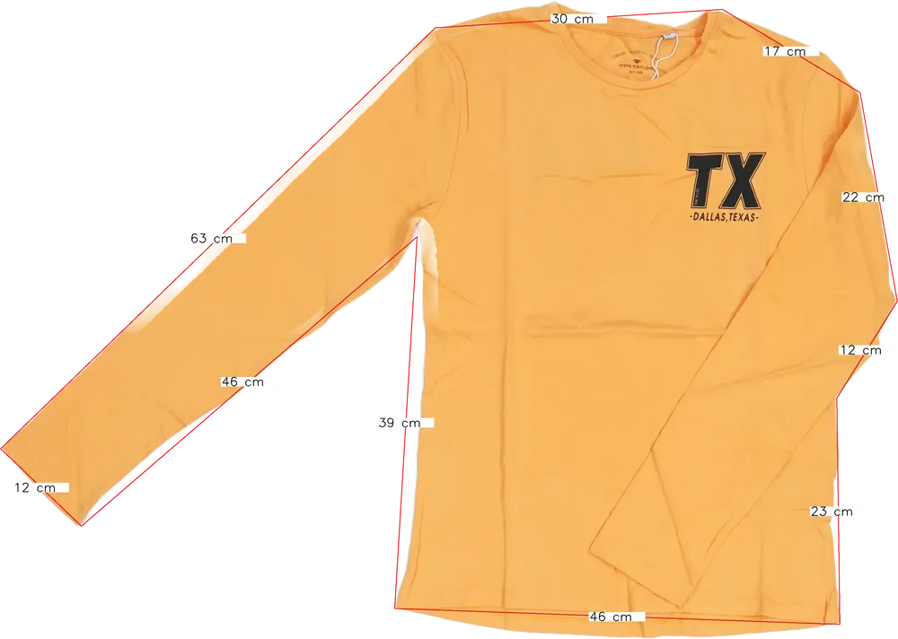 Sárga (narancs) Benetton Hosszú ujjú felső EU 164 / UK 14 év / US 14 év/XL