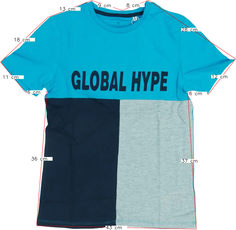 Kék Tom Tailor Póló EU 152 / UK 12 év / US 12 év/L