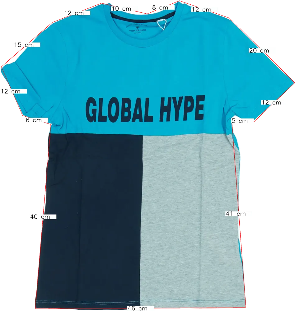 Kék Tom Tailor Póló EU 164 / UK 14 év / US 14 év/XL