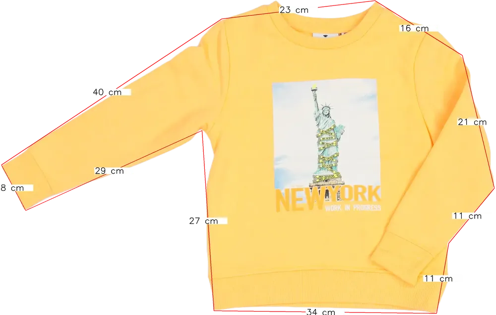 Sárga (narancs) Tom Tailor Pulóver EU 122 / UK 7 év / US 7 év/M