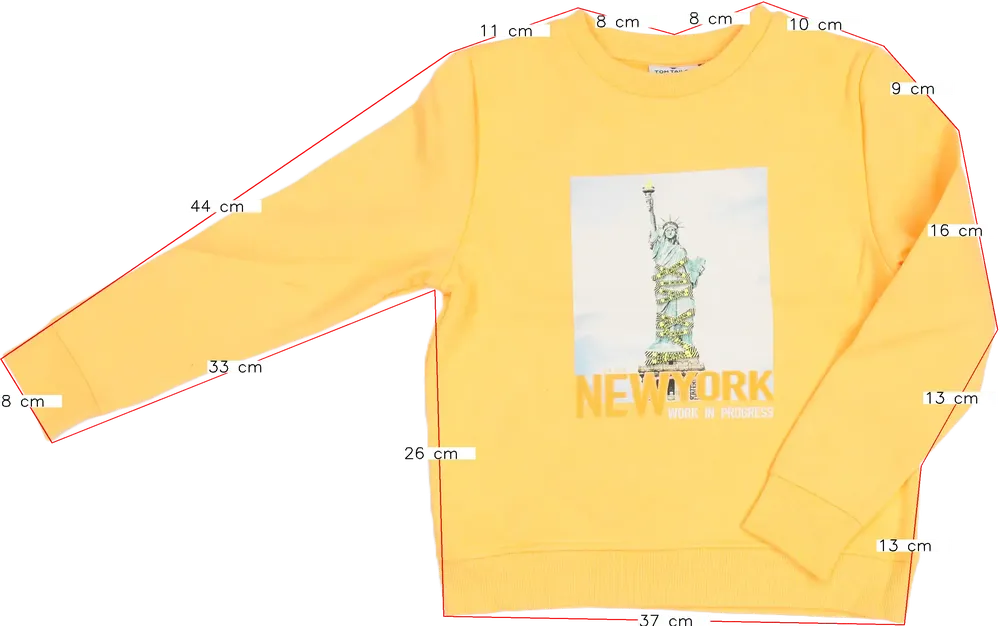 Sárga (narancs) Tom Tailor Pulóver EU 134 / UK 9 év / US 9 év/L