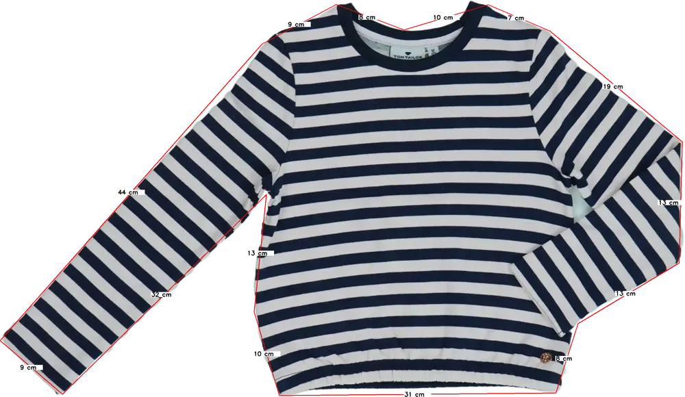 Fehér Tom Tailor Pulóver EU 122 / UK 7 év / US 7 év/M