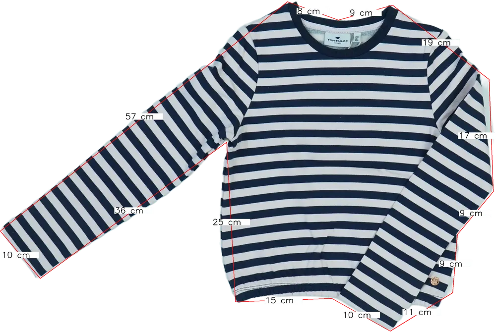 Fehér Tom Tailor Pulóver EU 134 / UK 9 év / US 9 év/L