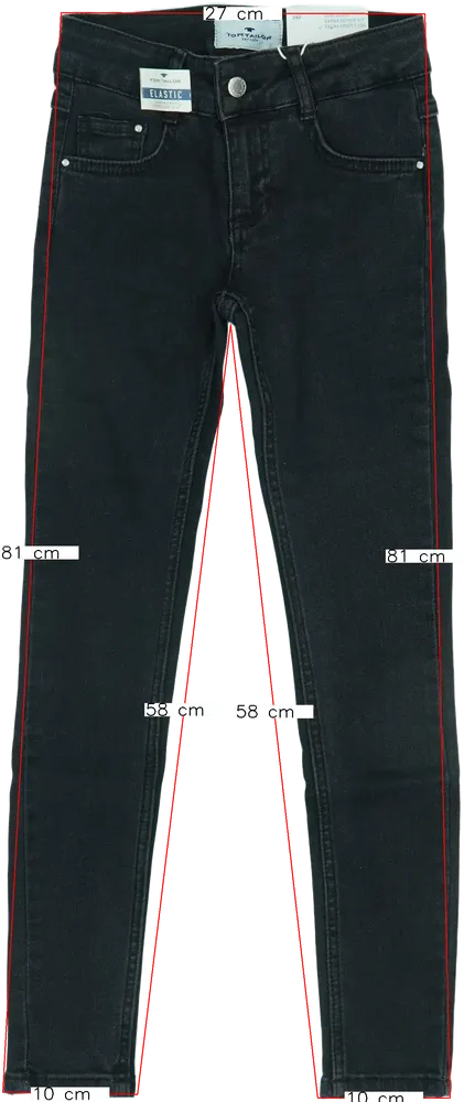 Fekete Tom Tailor Farmernadrág EU 140 / UK 10 év / US 10 év/L