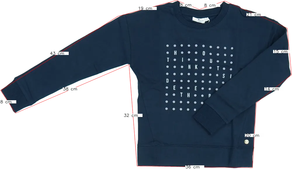 Kék Tom Tailor Pulóver EU 140 / UK 10 év / US 10 év/L