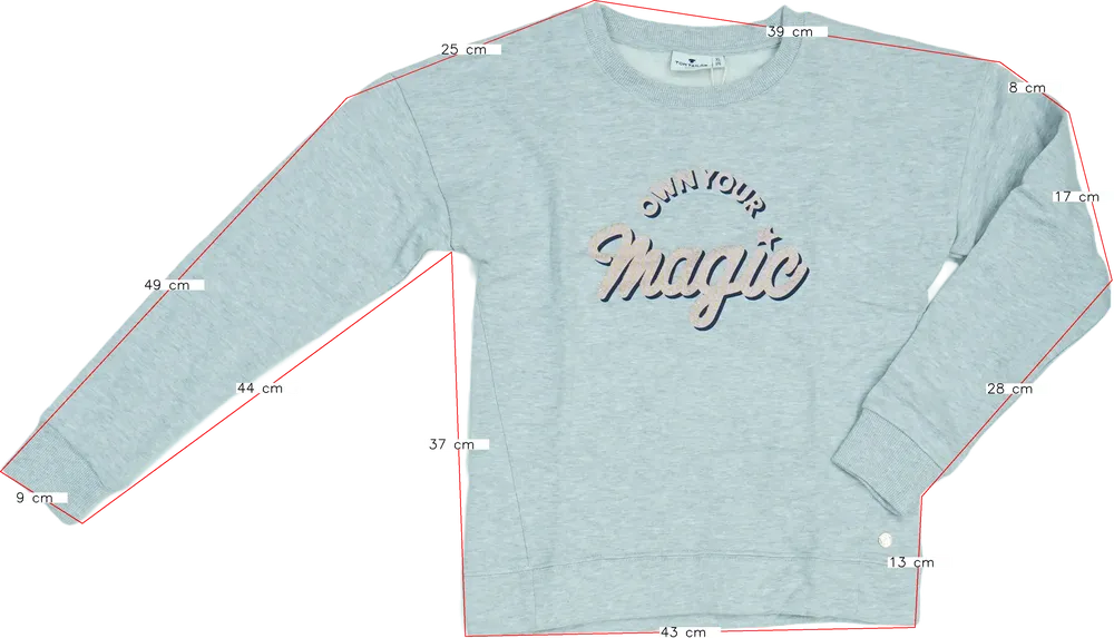 Szürke Tom Tailor Pulóver EU 176 / UK 16 év / US XL