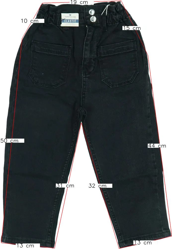 Fekete Tom Tailor Farmernadrág EU 104 / UK 4 év / US 4T/XS