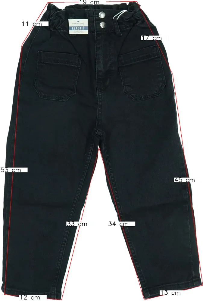 Fekete Tom Tailor Farmernadrág EU 110 / UK 5 év / US 5 év/XS