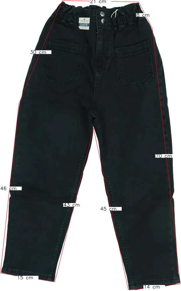 Fekete Tom Tailor Farmernadrág EU 128 / UK 8 év / US 8 év/M