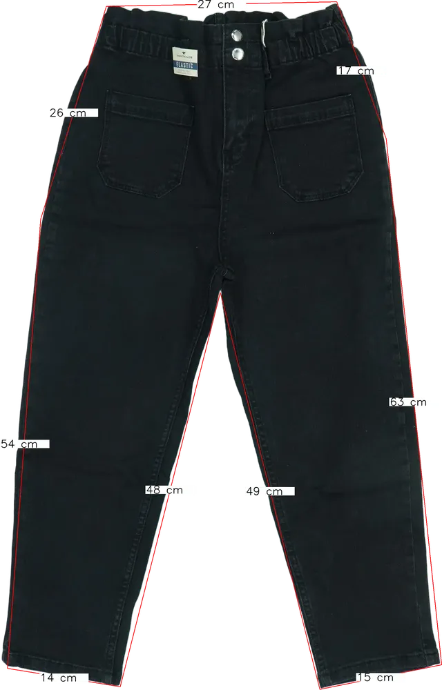 Fekete Tom Tailor Farmernadrág EU 134 / UK 9 év / US 9 év/L