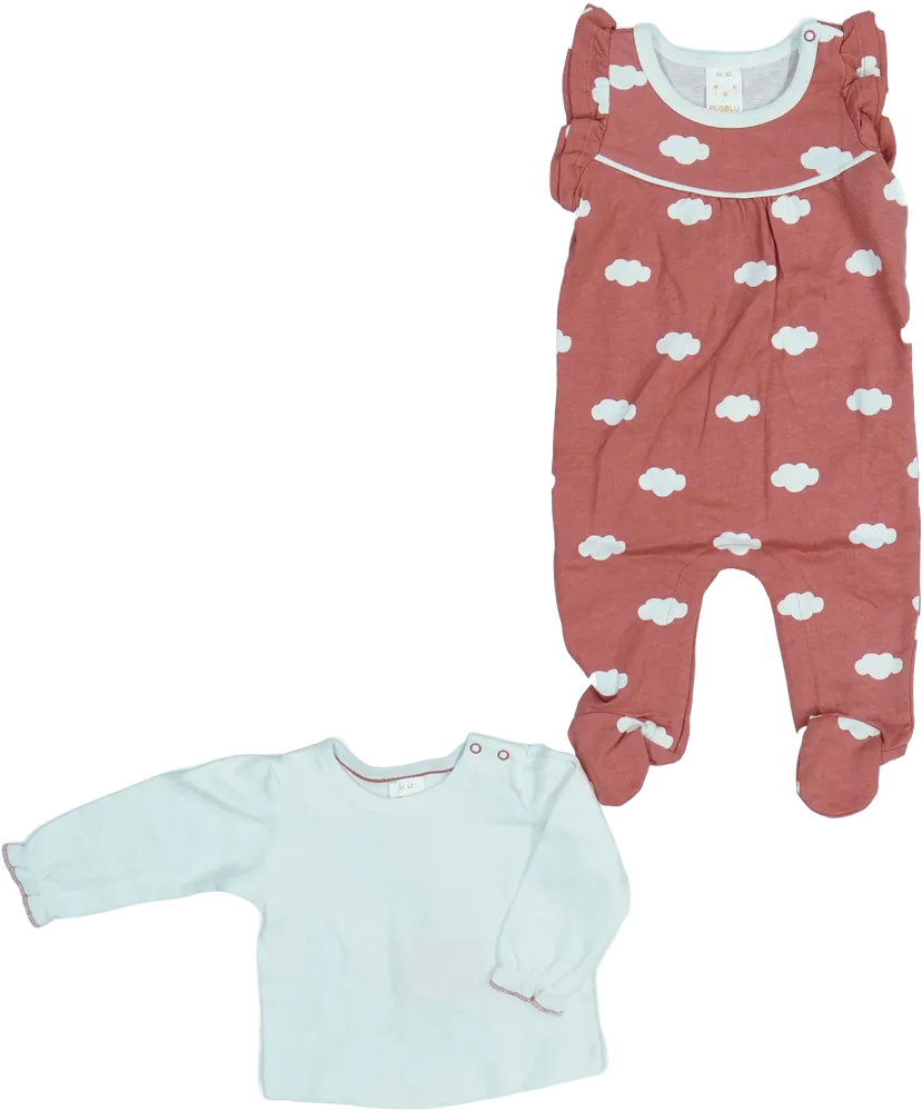 Multicoloured Pusblu 2-piece set - Top &amp; Bottom EU 68 / UK 3-6 months / US 3-6 months