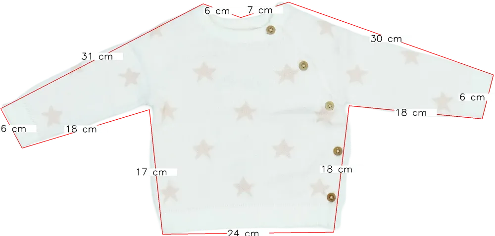 Rózsaszín Alana Kötött pulcsi EU 68 / UK 3-6 hónap / US 3-6 hónap